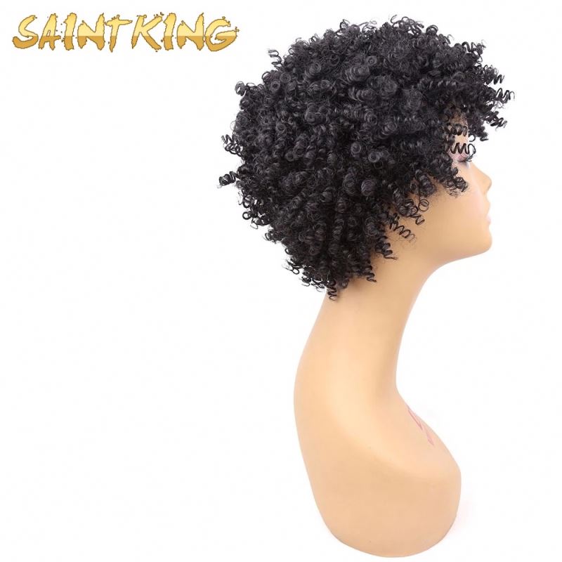 KCW01 2021 8-14 Inch Short Wave Curly Brazilian Hair Wigs for Black Woman 180% Density Lace Front Short Bob Wig with Baby Hair