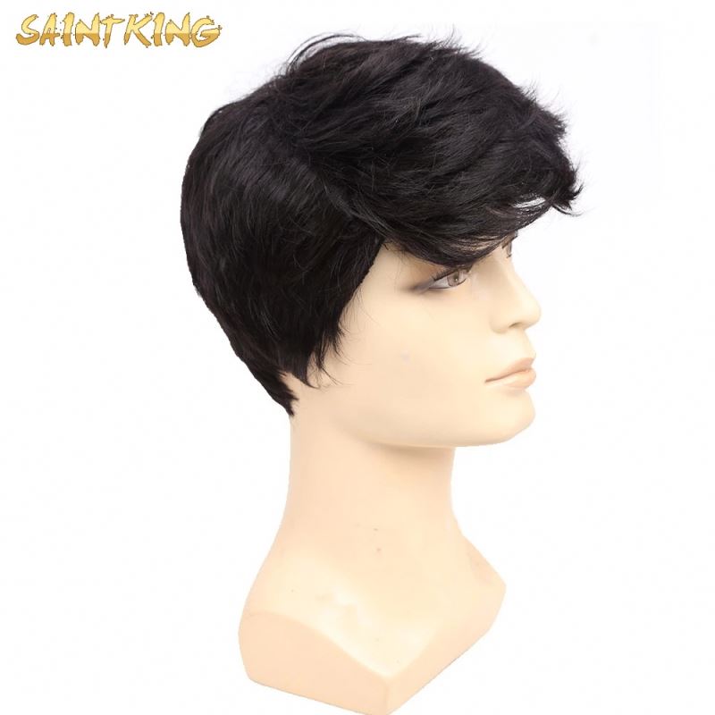 SWM01 synthetic full wig wholesale german synthetic short hair wigs men