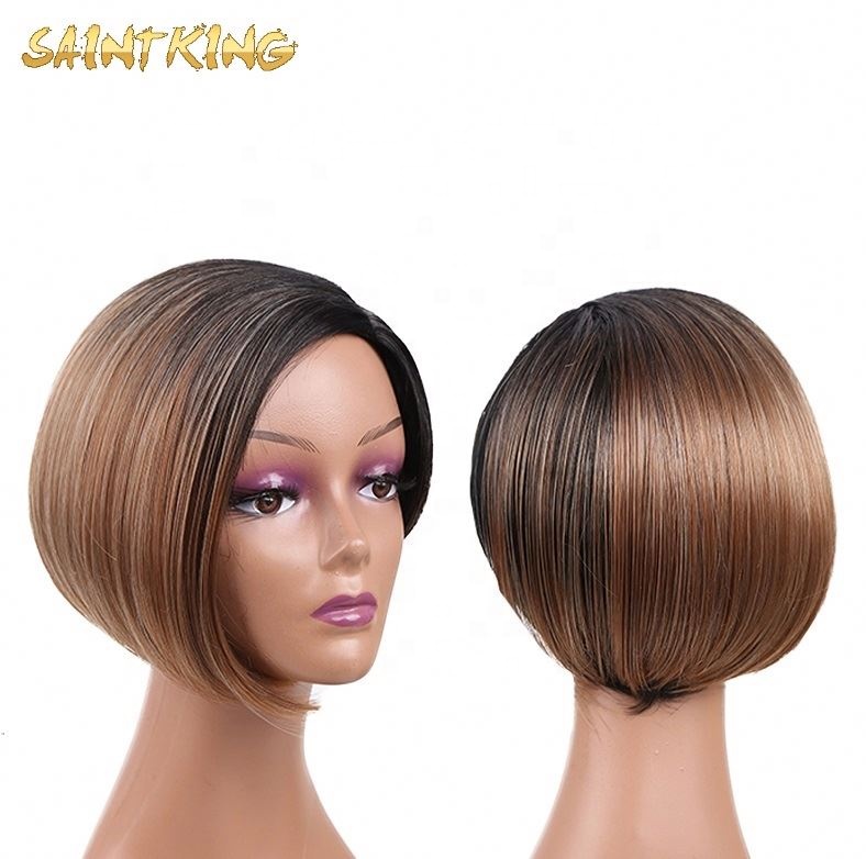 SLSH01 Wholesale Human Lace Front Wig Pre Plucked Middle Part Virgin Hair Lace Front Wig Cheap Short Bob Wigs for Black Women